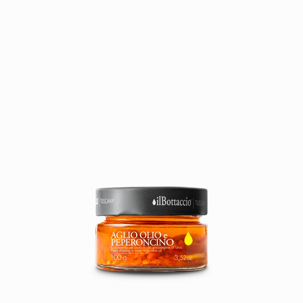 GARLIC, OIL and CHILI PEPPER with extra virgin olive oil | 100 g