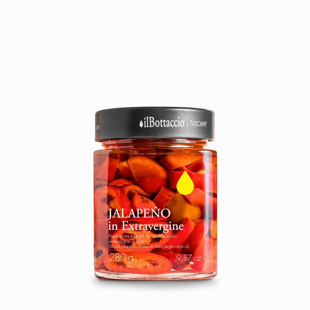 Hot JALAPEÑO peppers in extra virgin olive oil | 280 g