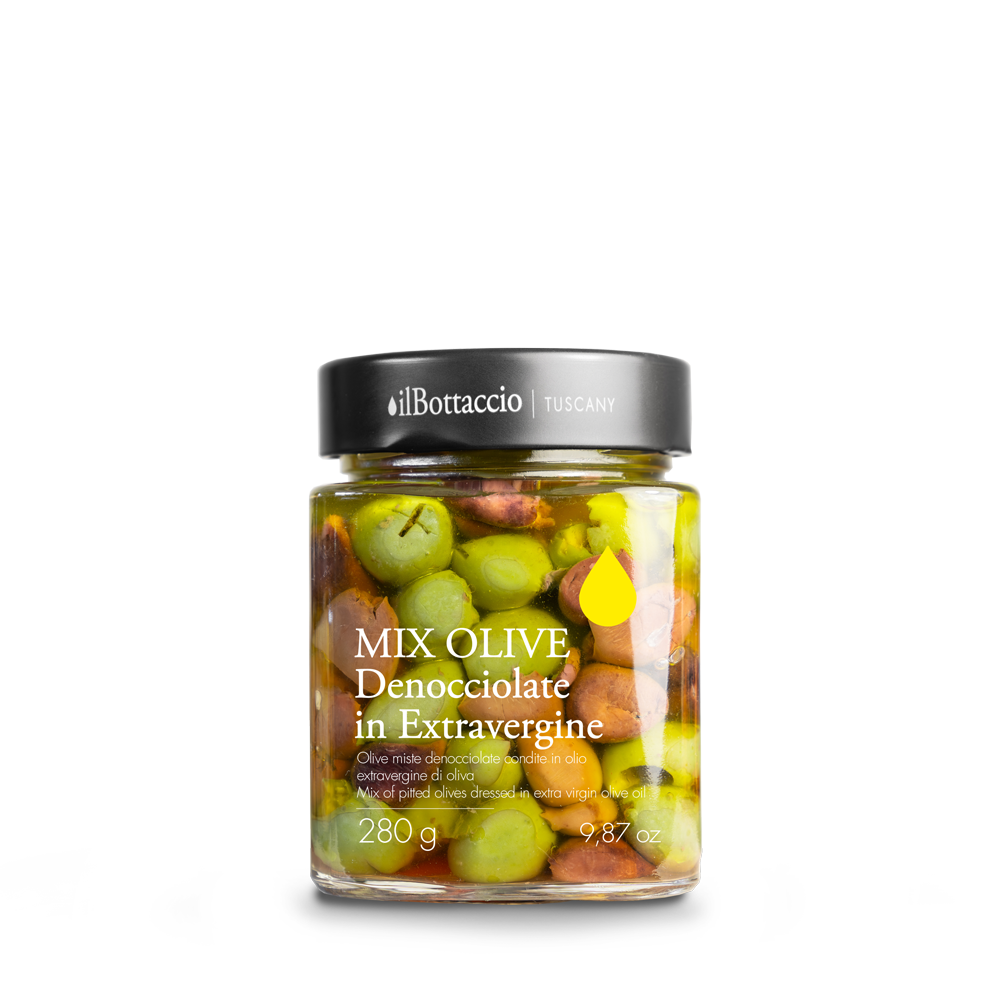 MIX OLIVES Denocciolate seasoned in extra virgin | 280 gr