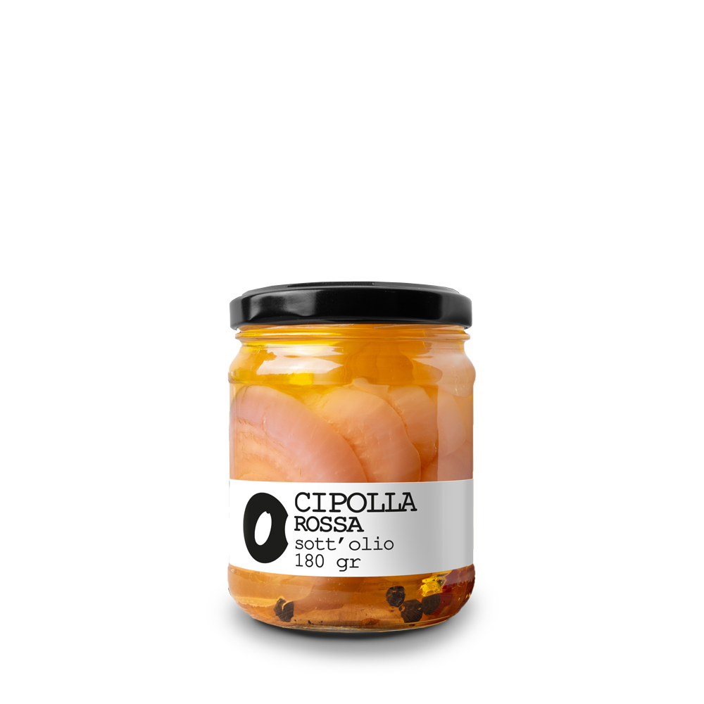 Red onions in oil – 180 gr