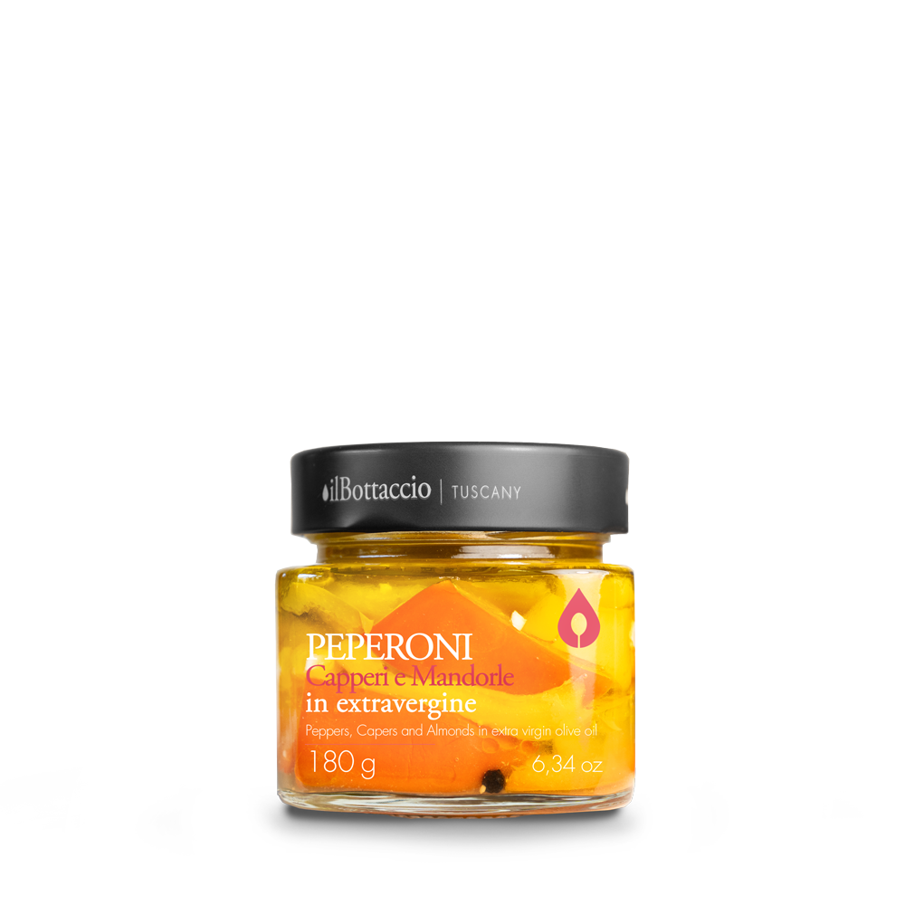 PEPPERS Capers and almonds in extra virgin | 180 gr