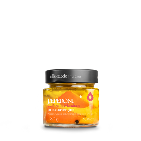 PEPPERS Capers and almonds in extra virgin | 180 gr