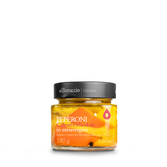 PEPPERS Capers and almonds in extra virgin | 180 gr